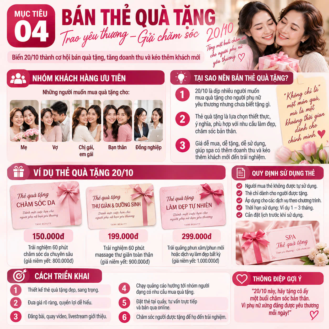 Bán Thẻ Quà Tặng Spa 20/10